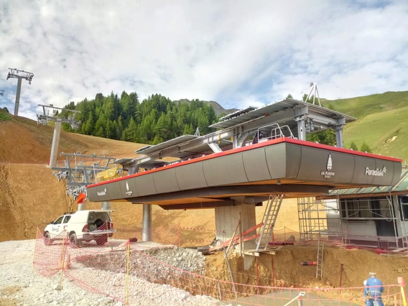 Construction télésiège débrayable TSD6 Lovatière | La Plagne 22967110