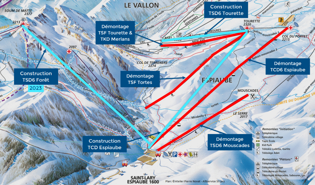 Chantiers St Lary - Télésiège Forêt / Télécabine Espiaube - TSD6 Tourette Chanti17