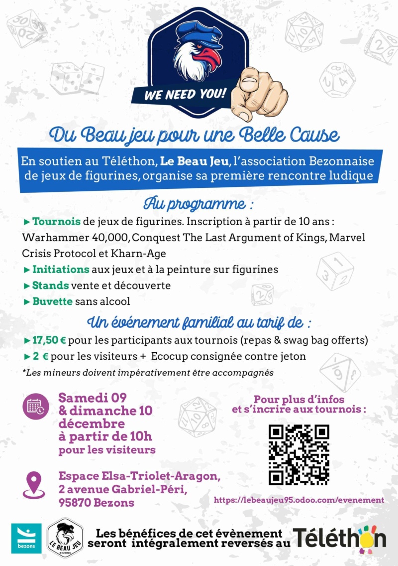  [95][Tournois][Manifestation] Bezons - Du Beau Jeu pour une Belle Cause 9 et 10 Décembre 2023 Affich14