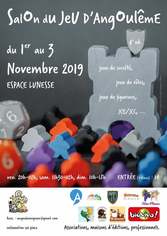 Salon du jeu d'Angoulême 1er au 3 /11/2019 Affich15