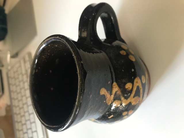 Slip decorated mug, JS mark  600c4910