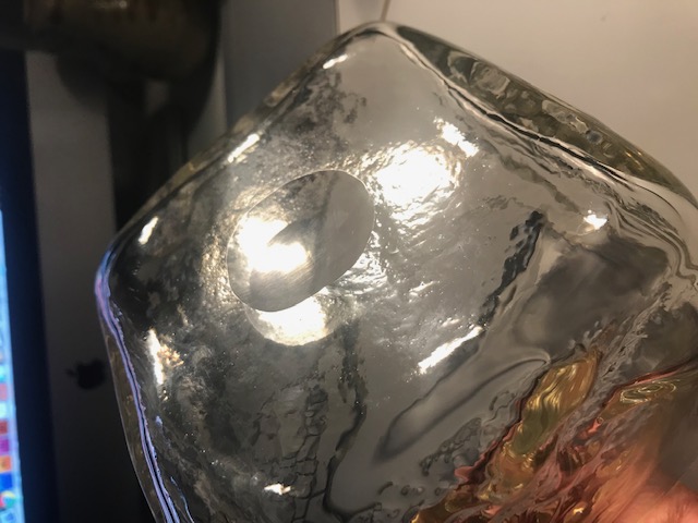 Pressed bark cube glass vase 9efc4610