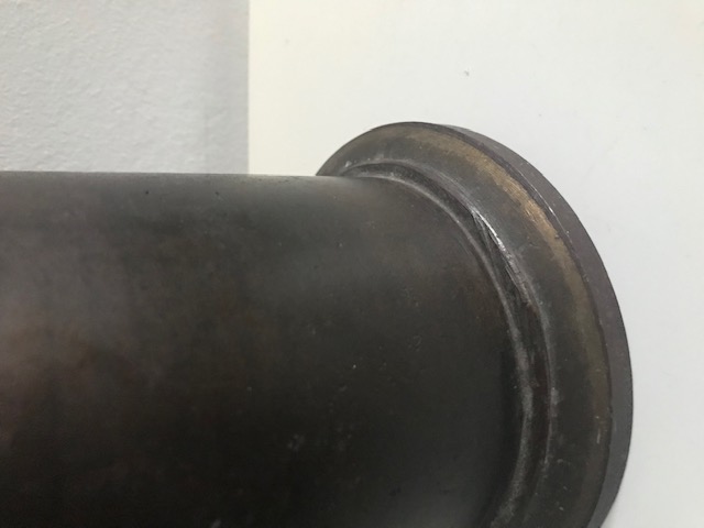 Heavy bronze patinated iron cylindrical vessel  A2f33310