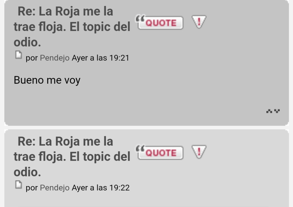 La Roja me la trae floja. El topic del odio. Scree614