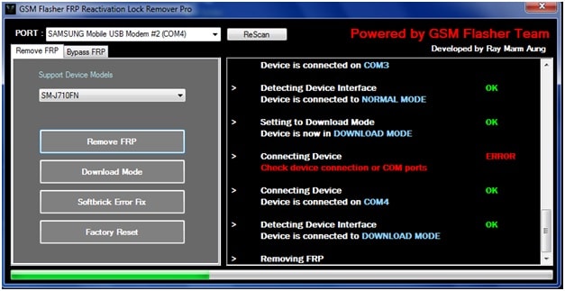 Bypass FRP On Samsung Using GSM Flasher FRP Reactivation Lock Remover Pro Bypass10