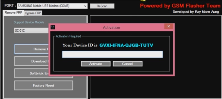 Bypass FRP On Samsung Using GSM Flasher FRP Reactivation Lock Remover Pro Samsun11