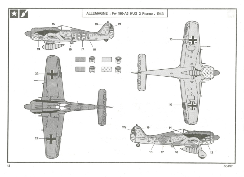 FOCKE WULF Fw 190-A 1/24ème Réf 80497 Fw_19030