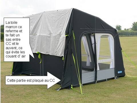 Auvent Pampéo Air Plus gonflable pour camping-car SUMMERLINE Haut