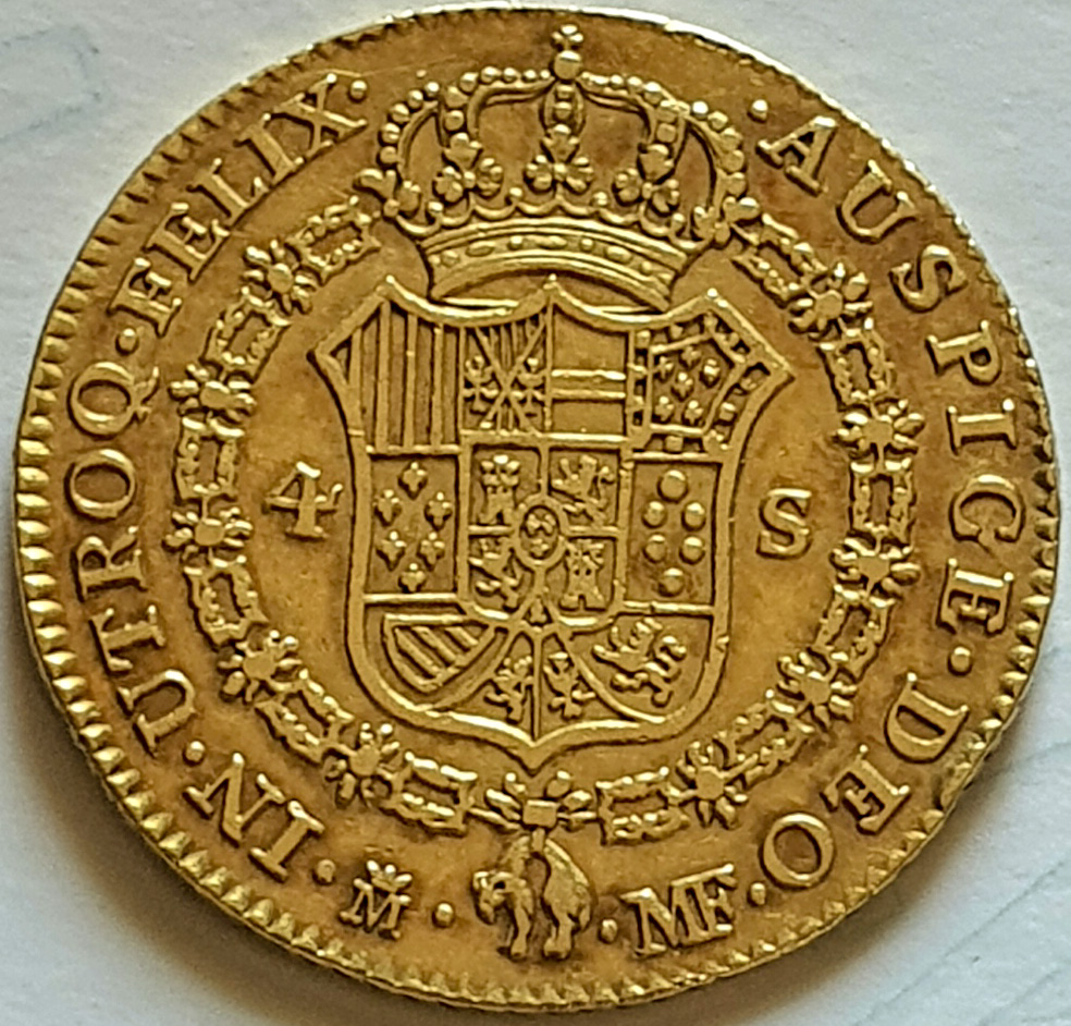 CARLOS IV.1791.4 ESCUDOS.MADRID. Carlos12