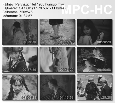 Az első tanító (Pervij ucsityel) (1965) DVDRip AVC HUNSUB MKV - fekete-fehér, feliratos szovjet filmdráma, 95 perc Pu210