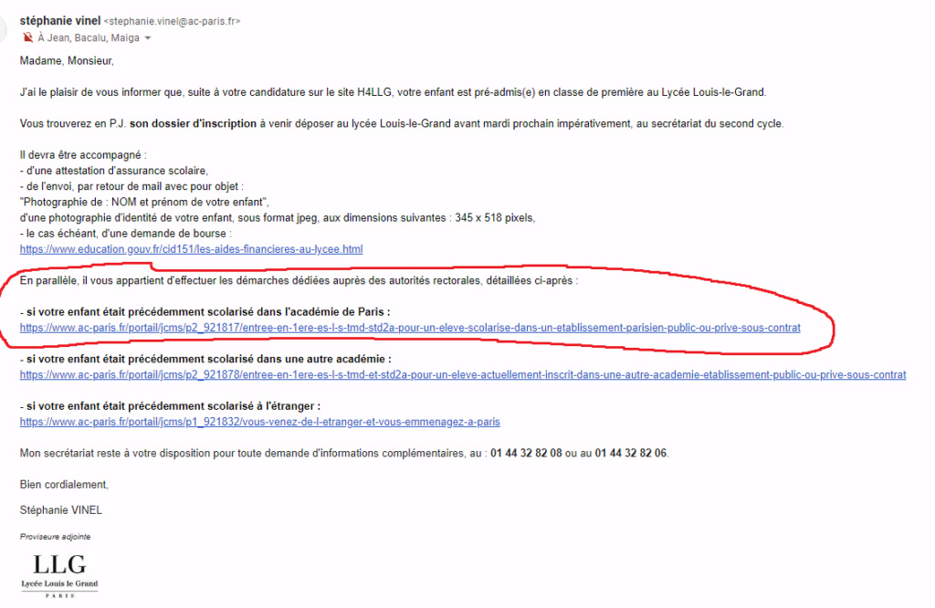 admission - Question sur l'admission en première (inscription) Llg10