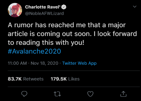 Charlotte Ravel’ @NobleAFWLizard Tw114