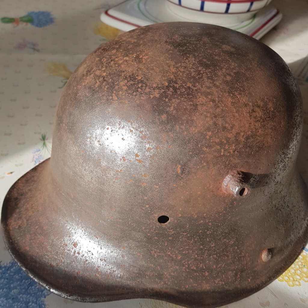 Restauration d un casque allemand de 1916 du segond type  20200414