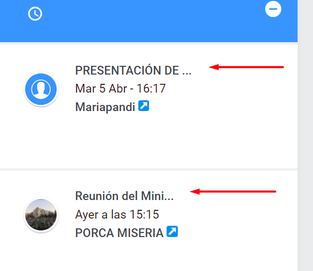 Que los títulos de los post se muestren. Scree130