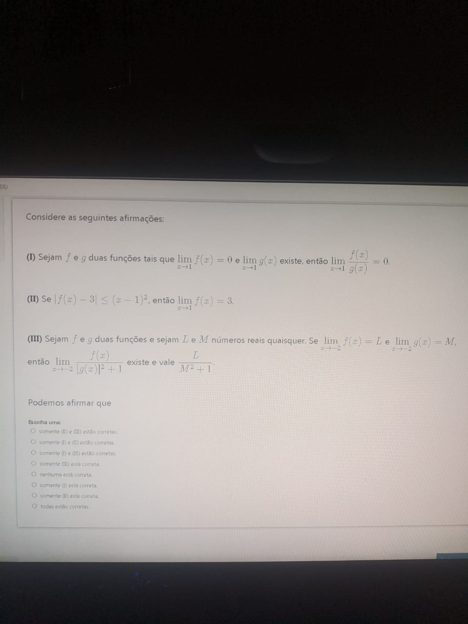 Questões em limite e funções Calcul10