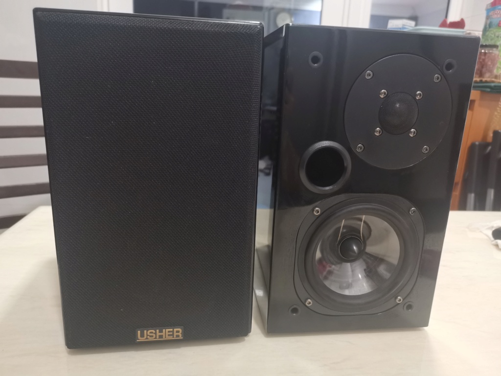 Usher S-520 Bookshelf Speakers Piano Black Img_2013