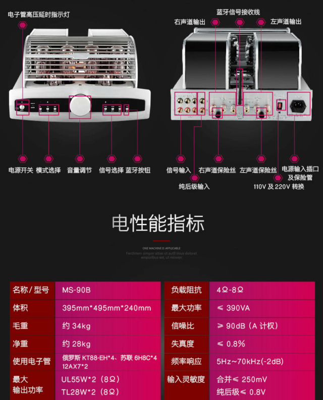 Yaqin MS-90B Vacuum Tube Integrated Amplifier 810