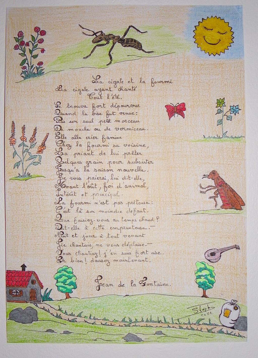 Fable "la cigale et la fourmi" de Jean de la Fontaine   Imgp8111