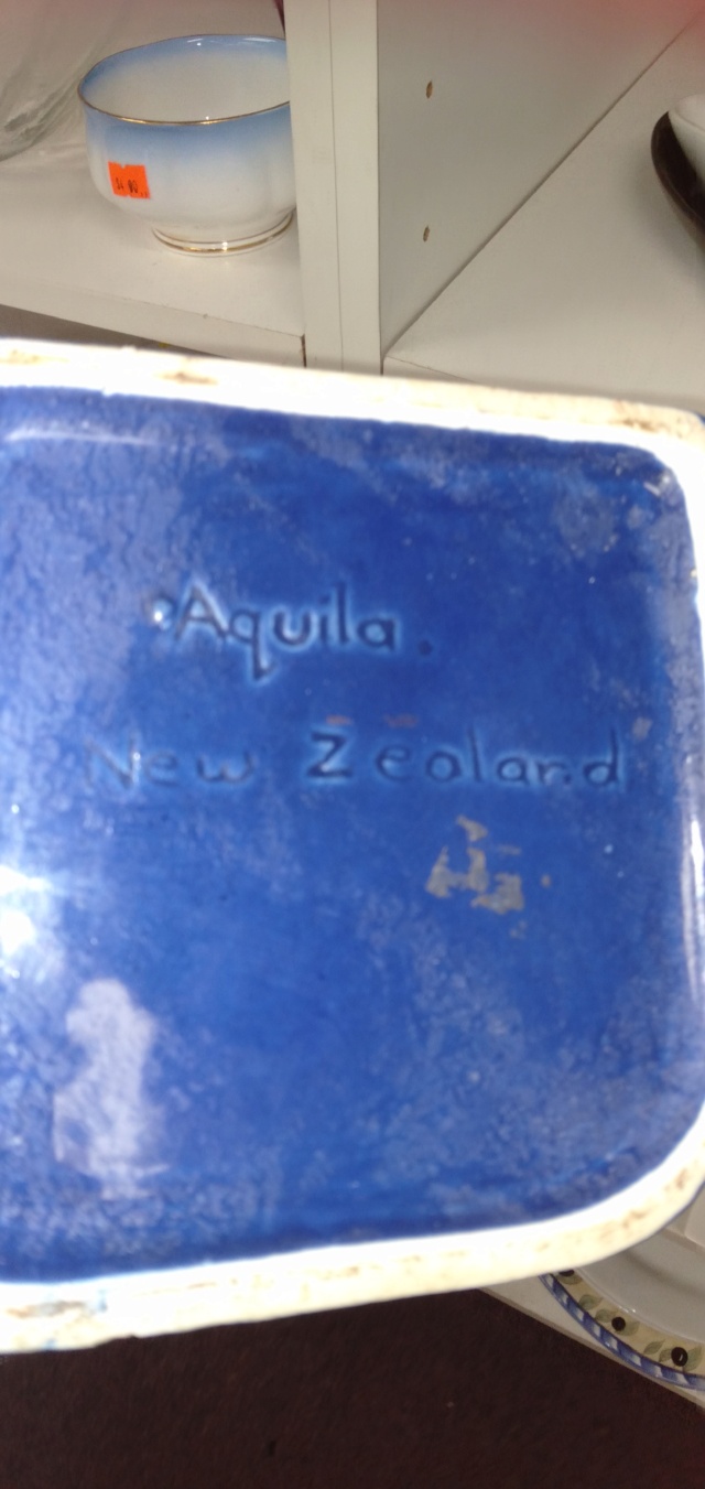 Aquila corked jug blue branded with Australian tea supplier Img20211