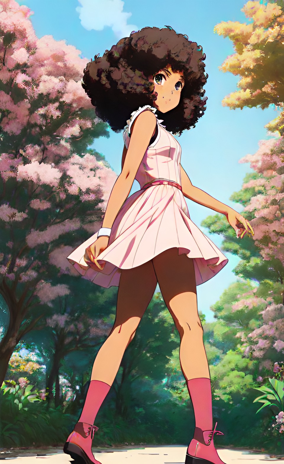 Beautiful mixed-race anime girls in summer dresses Dream_52