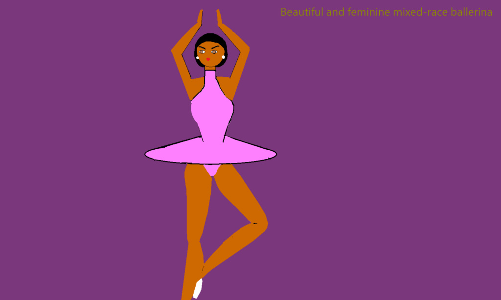 Beautiful and feminine mixed-race ballerina Jamaic24