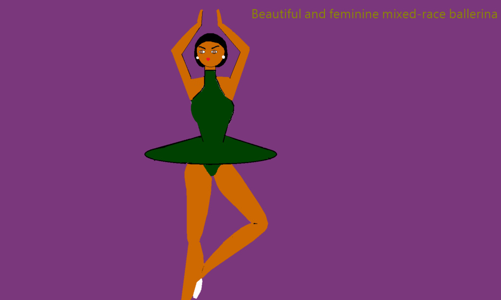 Beautiful and feminine mixed-race ballerina Jamaic25