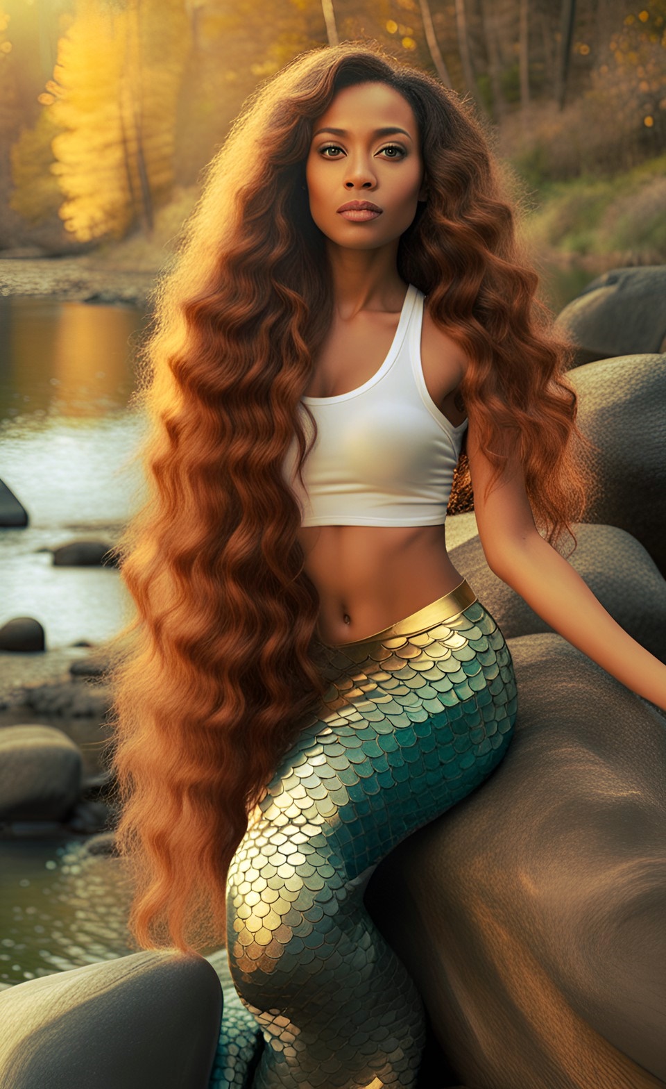 Very beautiful mixed race mermaids Mixed296