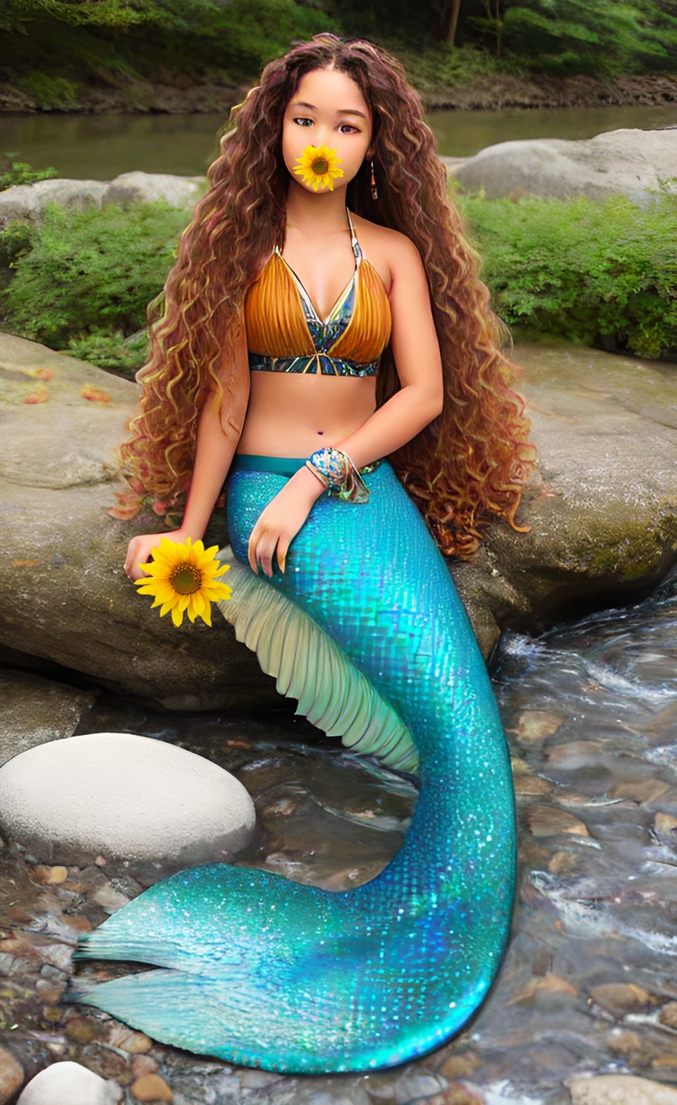 Very beautiful mixed race mermaids Mixed336