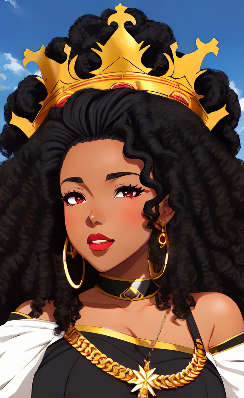Mixed-race Queen of SHEBA and princess art work Mixed408