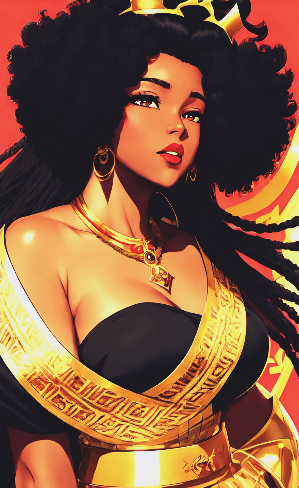 Mixed-race Queen of SHEBA and princess art work Mixed411