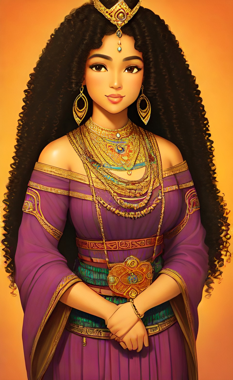 Mixed-race Queen of SHEBA art work Mixed420