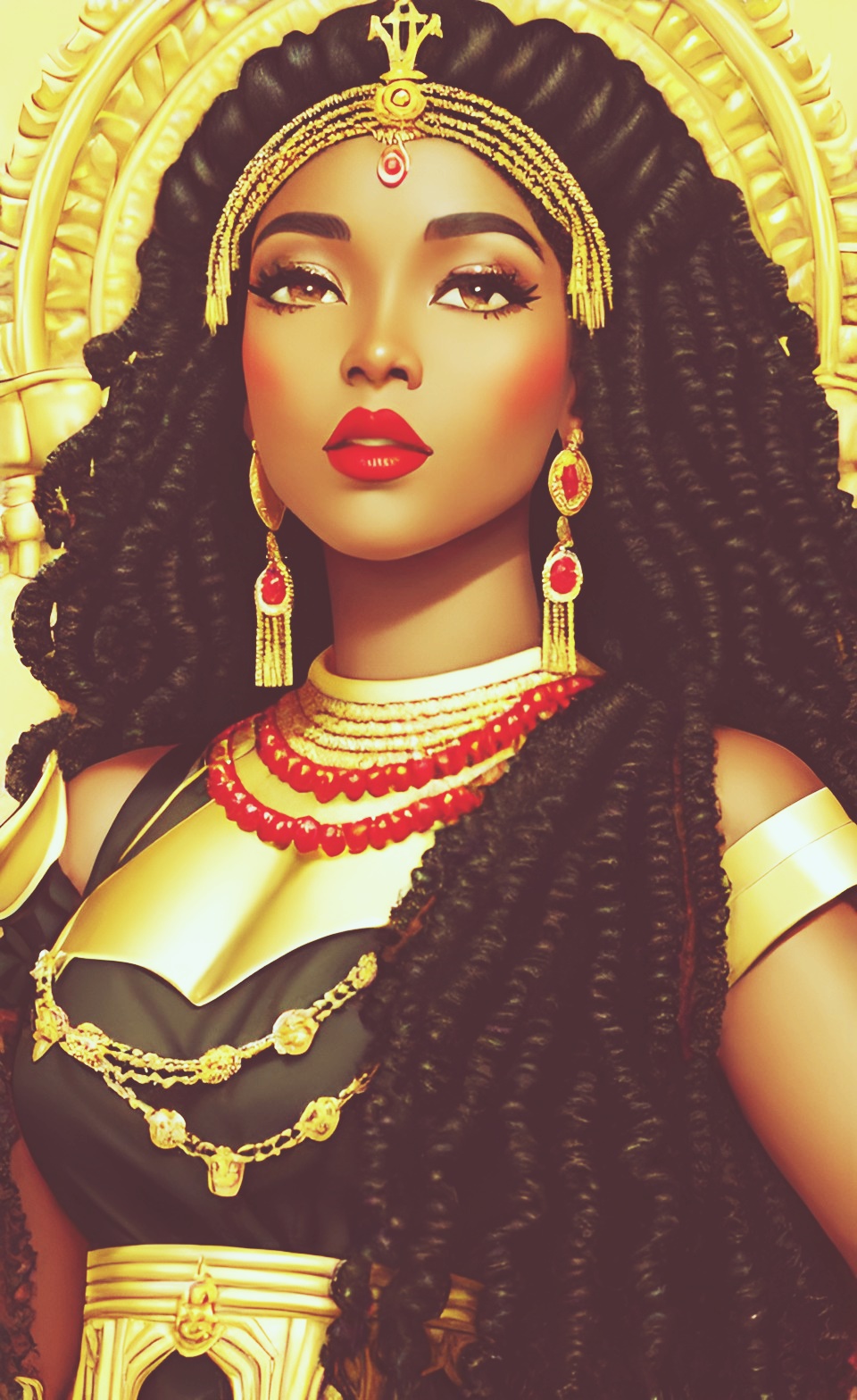 Mixed-race Queen of SHEBA art work Mixed422