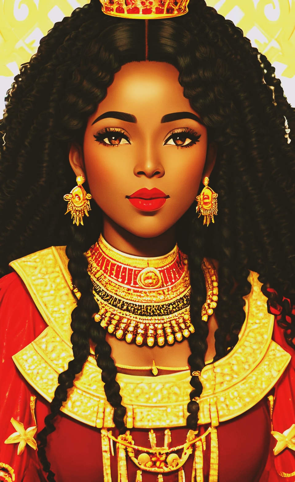 Mixed-race Queen of SHEBA art work Mixed427