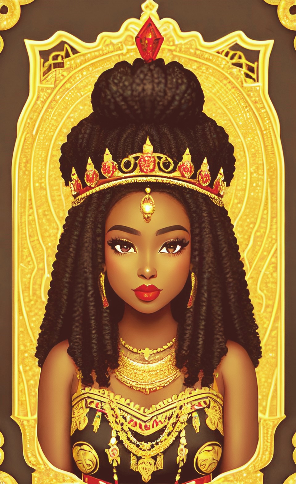 Mixed-race Queen of SHEBA art work Mixed433
