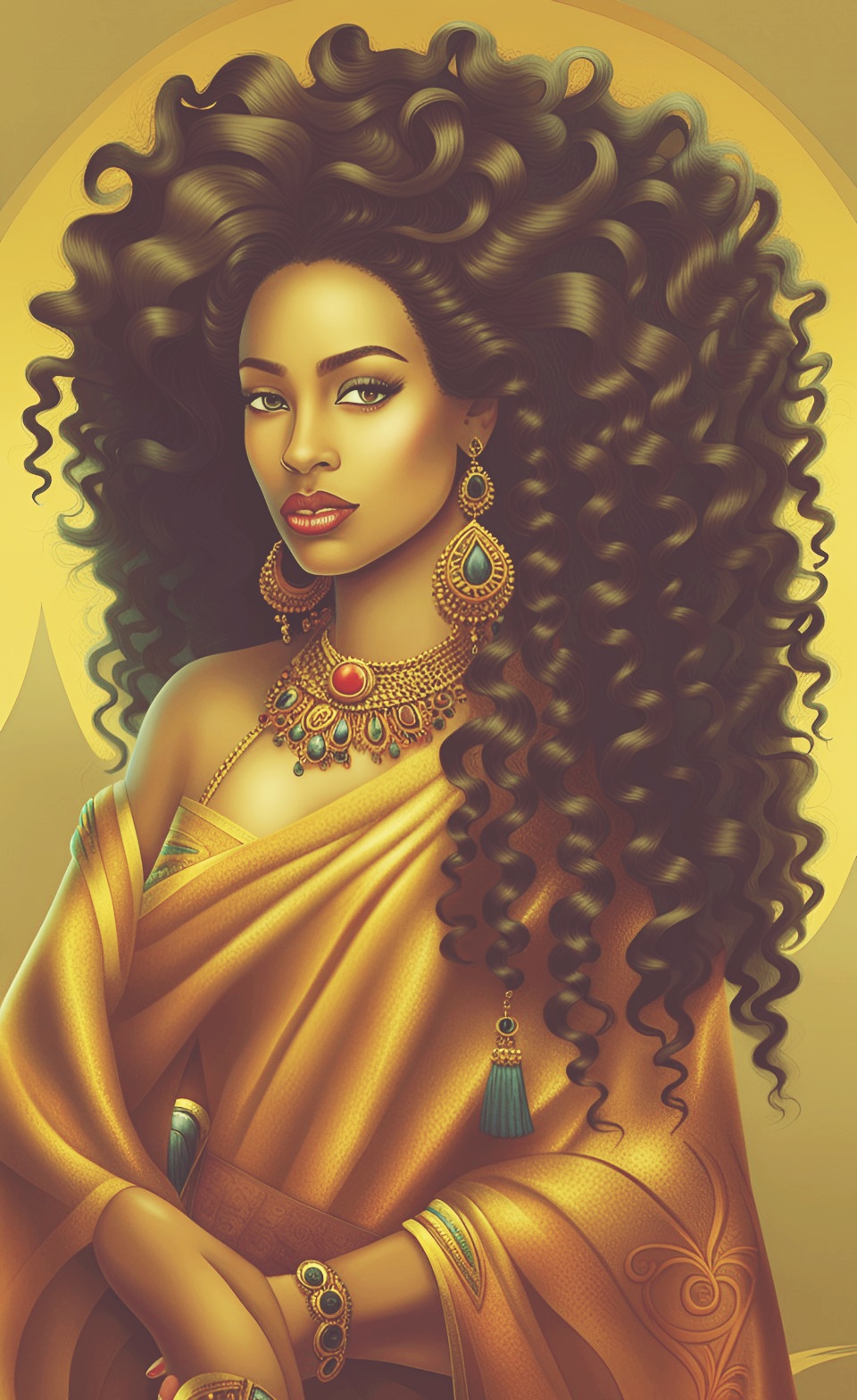 Mixed-race Queen of SHEBA art work Mixed435