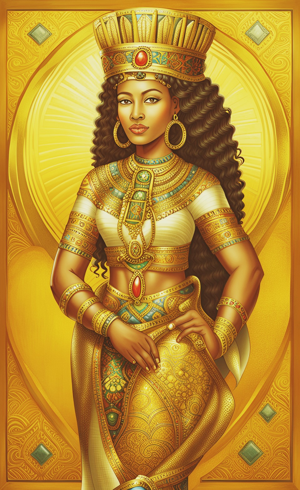 Mixed-race Queen of SHEBA art work Mixed436