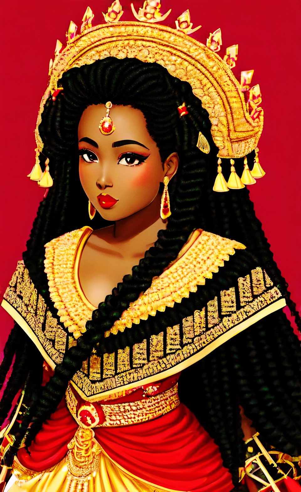 Mixed-race Queen of SHEBA art work Mixshe10