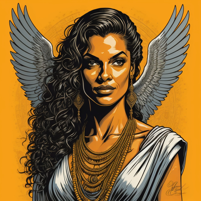 powerful feminine mixed-race black angel Powerf12