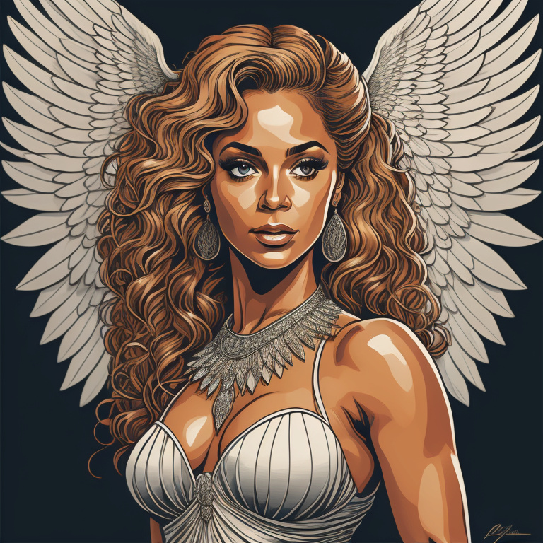 powerful feminine mixed-race black angel Powerf16