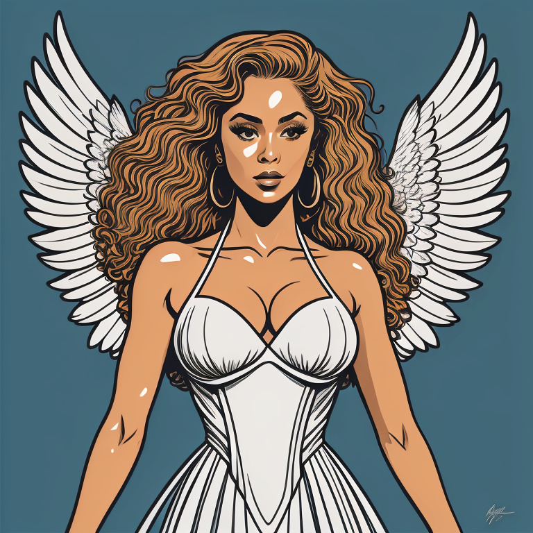 powerful feminine mixed-race black angel Powerf17