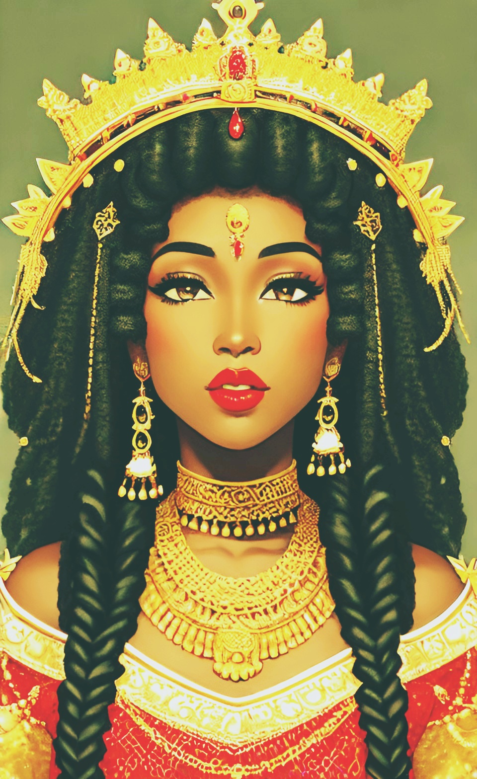 Mixed-race Queen of SHEBA art work Queeno10
