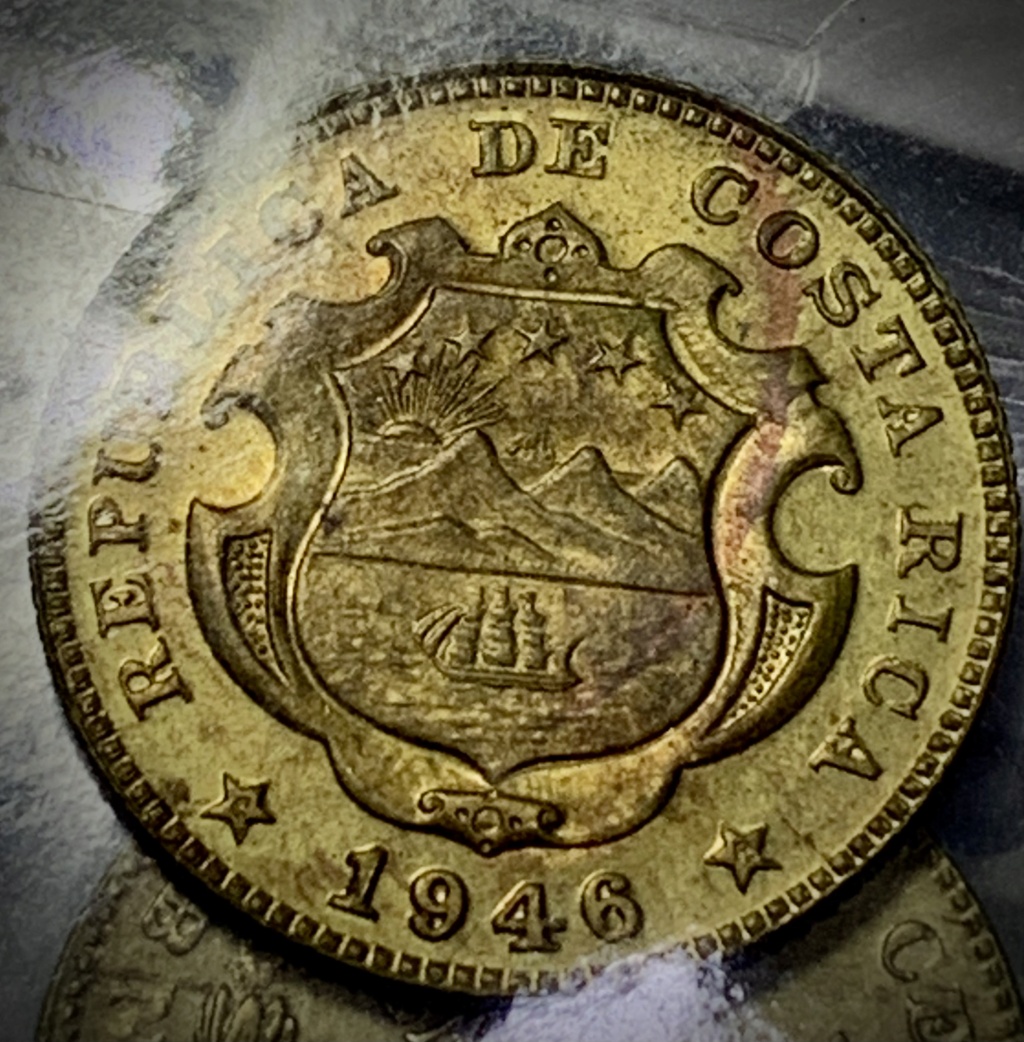 ¡¡Amarillosis!! 25 Centavos 1945. República de Costa Rica. 54af1410