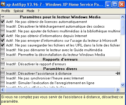 XP anti-spy