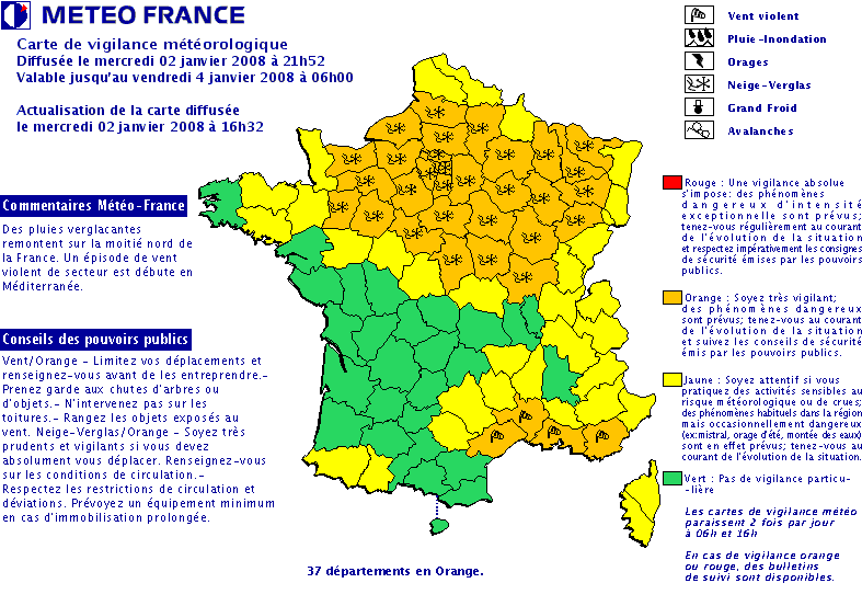 Vigilance météo-France du 02/01/2007 >!< Fr13