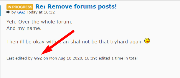 Remove forums posts!  Scre2076