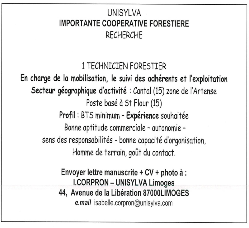 [CDI] technicien exploitation en cooprative - Cantal Offre10