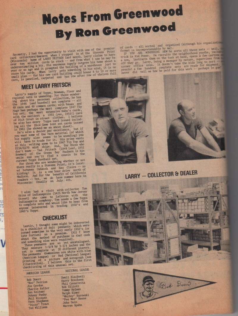 Larry Fritsch article from 1974 for members to view. Fritsc10