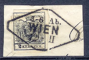 1850 - Österreichische Stempel ab 1850 2kreuz13