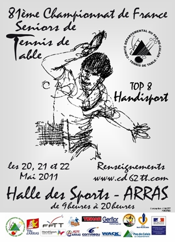Arras - Championnats de France de tennis de table Seniors 2011 Affich10