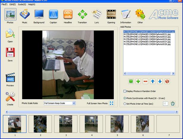 برنامج لصنع شاشة توقف Acme Photo ScreenSaver Maker 4.00 19-06-10